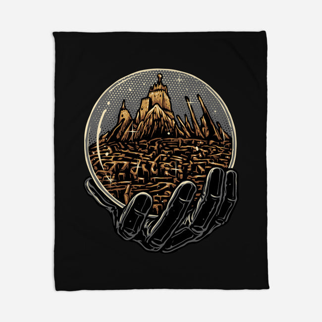 Wander Inside The Maze-None-Fleece-Blanket-glitchygorilla
