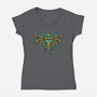 Courage To Protect The Land-Womens-V-Neck-Tee-glitchygorilla