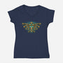 Courage To Protect The Land-Womens-V-Neck-Tee-glitchygorilla