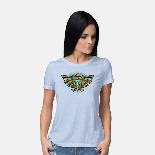 Courage To Protect The Land-Womens-Basic-Tee-glitchygorilla
