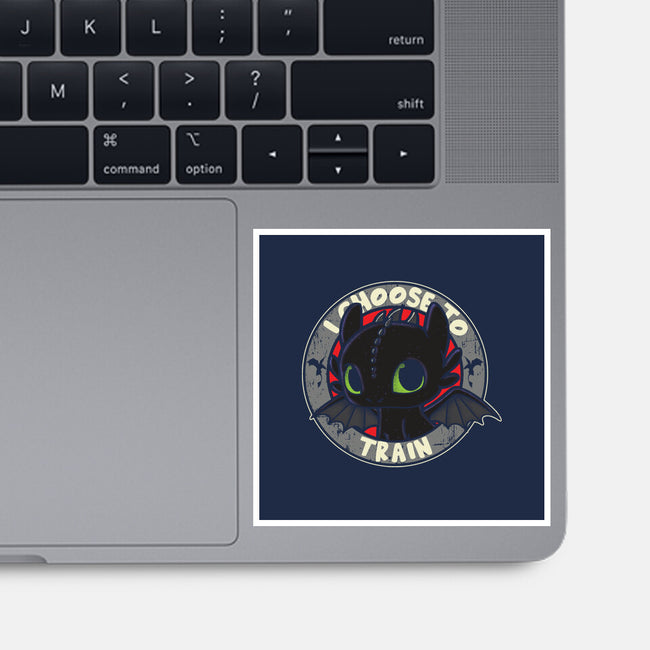 I Choose To Train-None-Glossy-Sticker-turborat14