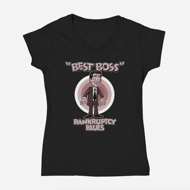 Bankruptcy Blues-Womens-V-Neck-Tee-P1yu5h
