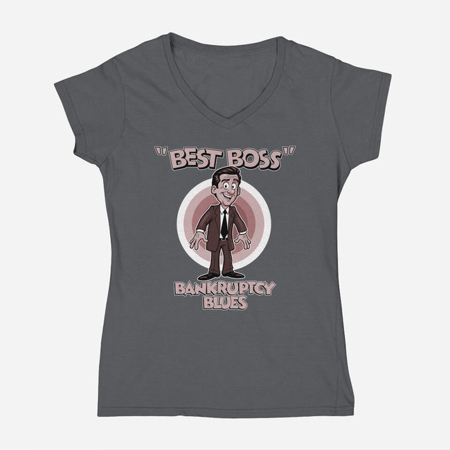 Bankruptcy Blues-Womens-V-Neck-Tee-P1yu5h
