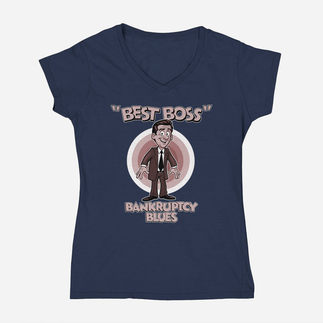 Bankruptcy Blues-Womens-V-Neck-Tee-P1yu5h