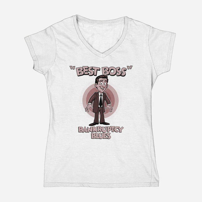 Bankruptcy Blues-Womens-V-Neck-Tee-P1yu5h
