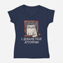 I Demand Your Attention-Womens-V-Neck-Tee-koalastudio