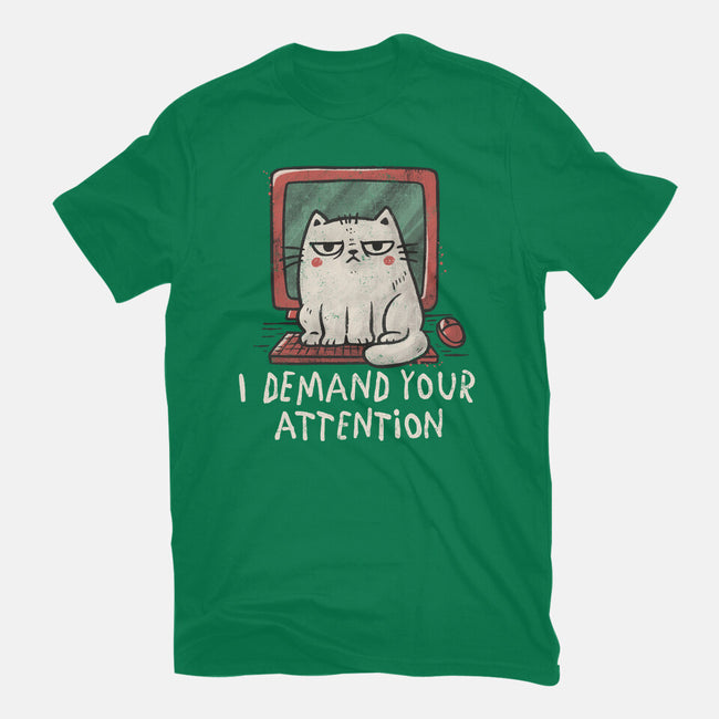 I Demand Your Attention-Womens-Fitted-Tee-koalastudio