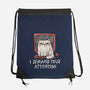 I Demand Your Attention-None-Drawstring-Bag-koalastudio