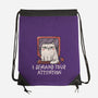 I Demand Your Attention-None-Drawstring-Bag-koalastudio