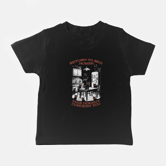 Return To Bed Human-Baby-Basic-Tee-eduely