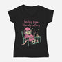 Healing From Literally Nothing-Womens-V-Neck-Tee-eduely