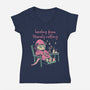 Healing From Literally Nothing-Womens-V-Neck-Tee-eduely