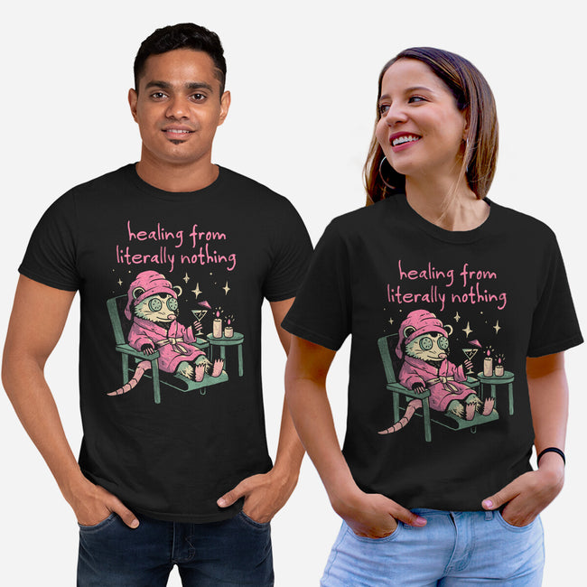 Healing From Literally Nothing-Unisex-Basic-Tee-eduely
