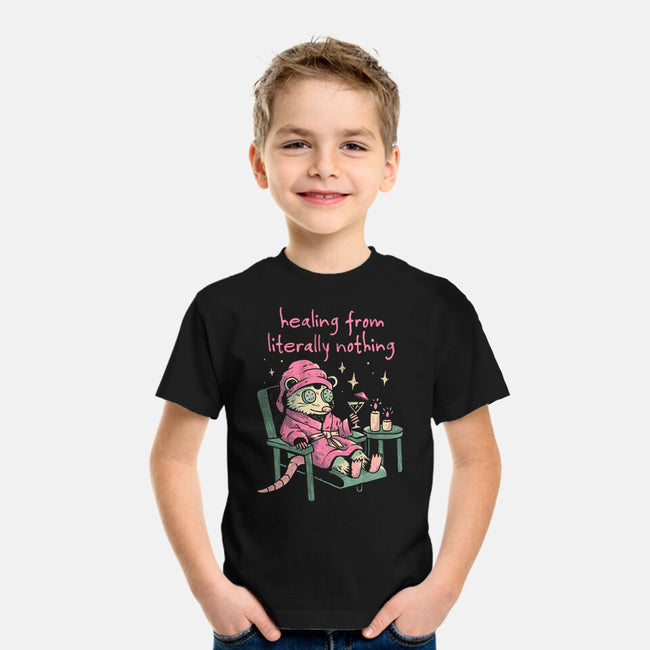 Healing From Literally Nothing-Youth-Basic-Tee-eduely