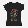 At Least My Plants Are Alive-Womens-V-Neck-Tee-eduely
