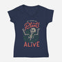 At Least My Plants Are Alive-Womens-V-Neck-Tee-eduely