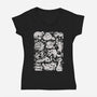 Fluffy Overload-Womens-V-Neck-Tee-eduely