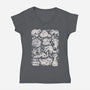 Fluffy Overload-Womens-V-Neck-Tee-eduely