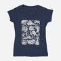 Fluffy Overload-Womens-V-Neck-Tee-eduely