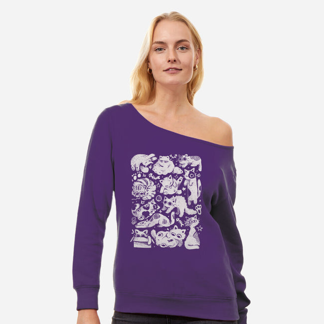 Fluffy Overload-Womens-Off Shoulder-Sweatshirt-eduely