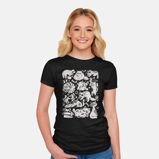 Fluffy Overload-Womens-Fitted-Tee-eduely