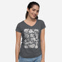 Fluffy Overload-Womens-V-Neck-Tee-eduely