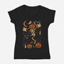 Spooky Gallop-Womens-V-Neck-Tee-eduely