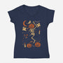 Spooky Gallop-Womens-V-Neck-Tee-eduely