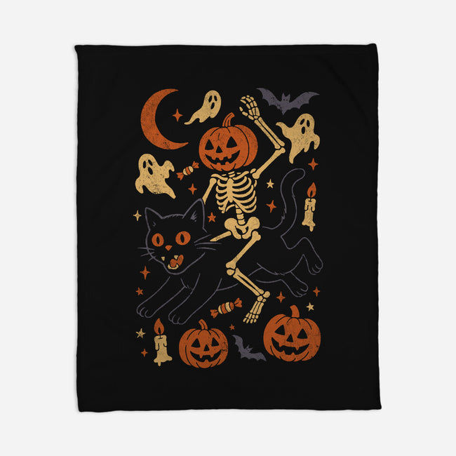 Spooky Gallop-None-Fleece-Blanket-eduely