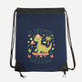 Lets Roll Dino-None-Drawstring-Bag-eduely