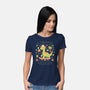 Lets Roll Dino-Womens-Basic-Tee-eduely