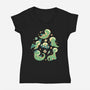 Dinonauts-Womens-V-Neck-Tee-eduely