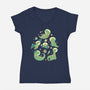 Dinonauts-Womens-V-Neck-Tee-eduely