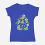 Dinonauts-Womens-V-Neck-Tee-eduely