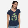 Dinonauts-Womens-V-Neck-Tee-eduely
