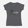 Studio Derpy-Womens-V-Neck-Tee-rocketman_art