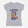 Platypus Prime-Womens-V-Neck-Tee-Loobs