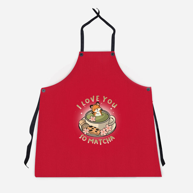 I Love You So Matcha-Unisex-Kitchen-Apron-Freecheese