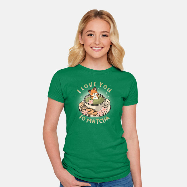 I Love You So Matcha-Womens-Fitted-Tee-Freecheese