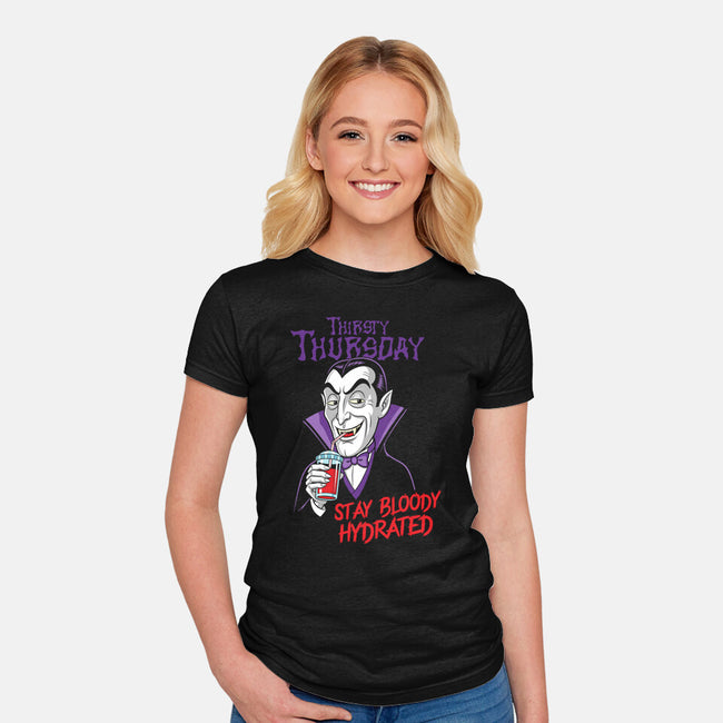 Thirsty Thursday-Womens-Fitted-Tee-P1yu5h