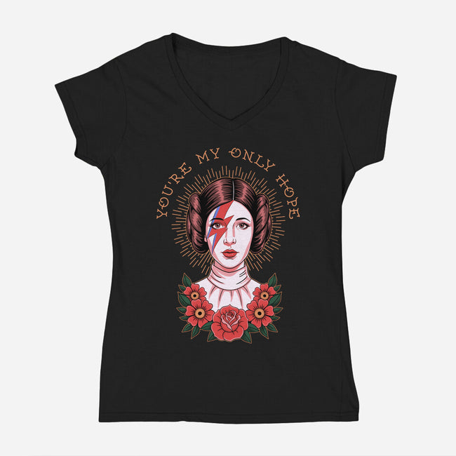 Rebel Heart-Womens-V-Neck-Tee-P1yu5h