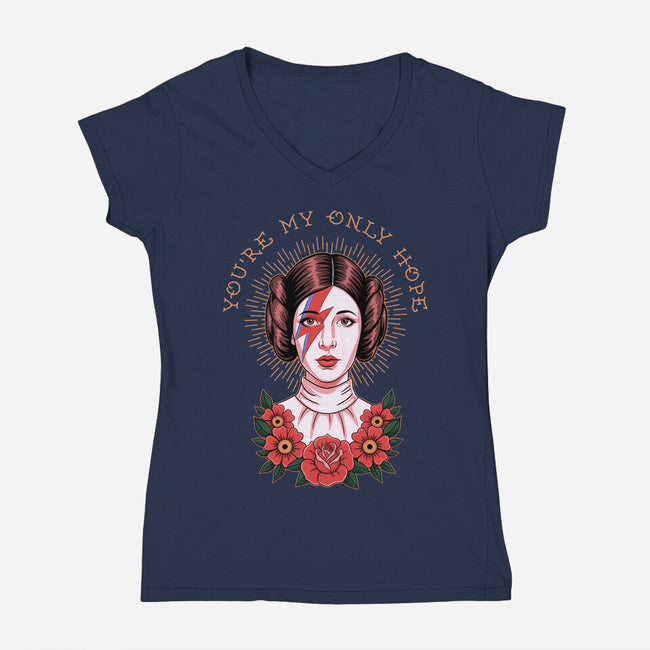 Rebel Heart-Womens-V-Neck-Tee-P1yu5h