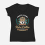 Proto Dome Robo Coffee Crest-Womens-V-Neck-Tee-LAGELANTEE