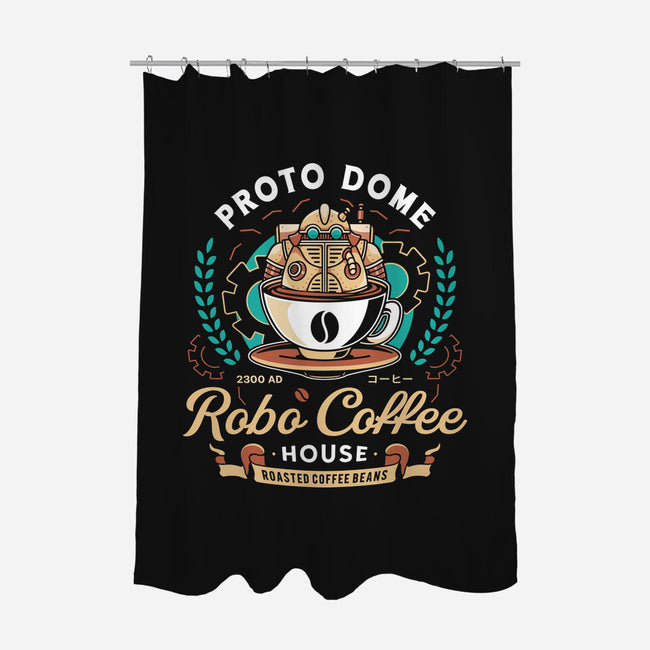 Proto Dome Robo Coffee Crest-None-Polyester-Shower Curtain-LAGELANTEE