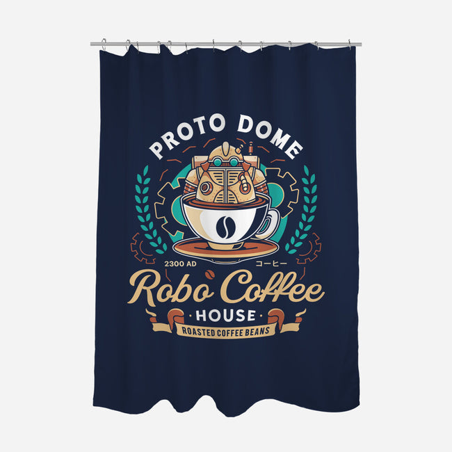 Proto Dome Robo Coffee Crest-None-Polyester-Shower Curtain-LAGELANTEE