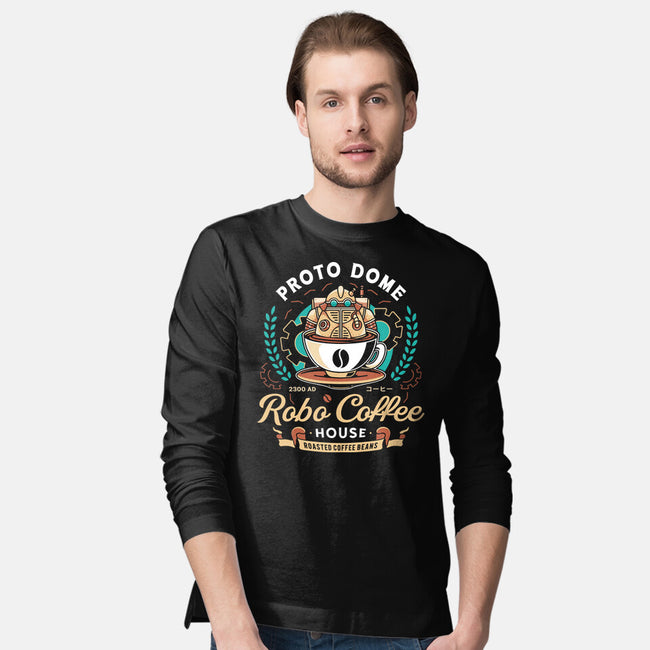 Proto Dome Robo Coffee Crest-Mens-Long Sleeved-Tee-LAGELANTEE
