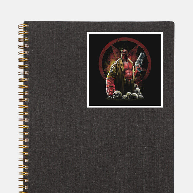 Painting Of The Half-Demon-None-Glossy-Sticker-zascanauta