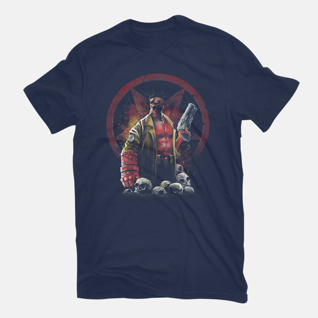 Painting Of The Half-Demon-Unisex-Basic-Tee-zascanauta