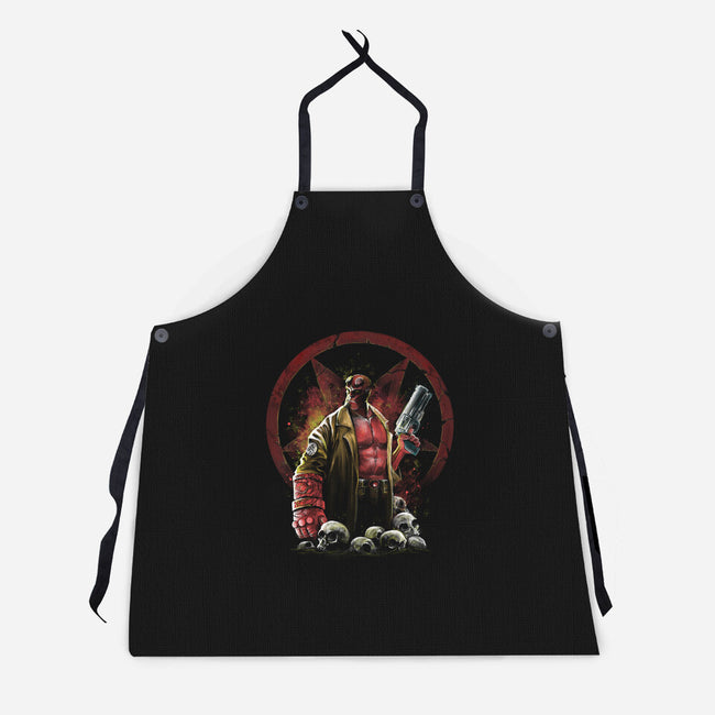 Painting Of The Half-Demon-Unisex-Kitchen-Apron-zascanauta