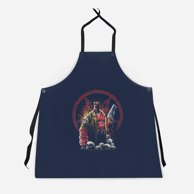 Painting Of The Half-Demon-Unisex-Kitchen-Apron-zascanauta